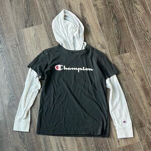 Boys Long Sleeve Tee with Hood